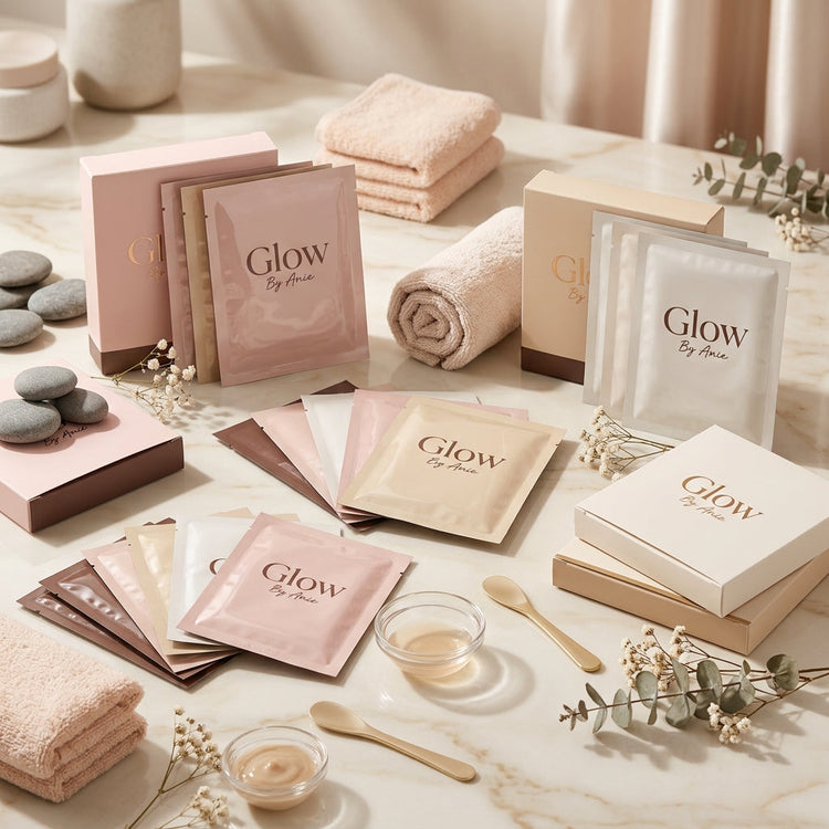 Face masks skincare collection banner Glow By Anie