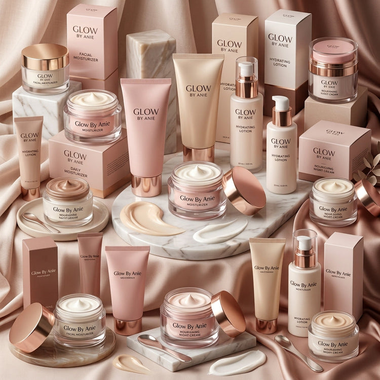 Face moisturizers collection banner Glow By Anie