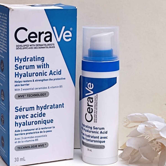 CeraVe Hydrating Hyaluronic Acid Serum (30ml) – Daily Moisturizing Formula with Vitamin B5 & Ceramides - Glow By Anie