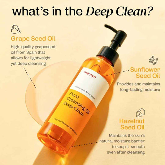 ma:nyo Pure Cleansing Oil Deep Clean 200ml – Waterproof Makeup & Pore Cleansing Oil