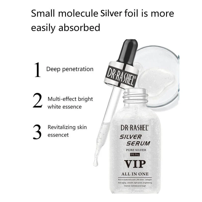 dr.rashel silver serum 99.9% vip all in one pure silver, 50ml
